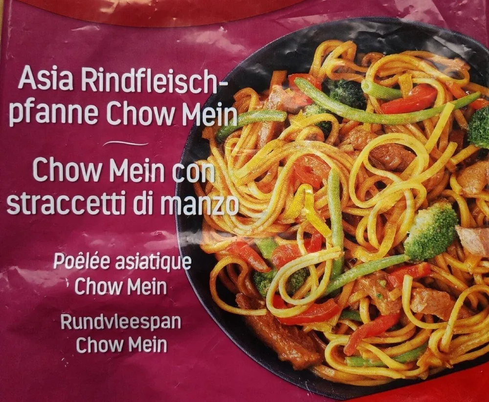 Asia Rindfleischpfanne Chow Mein