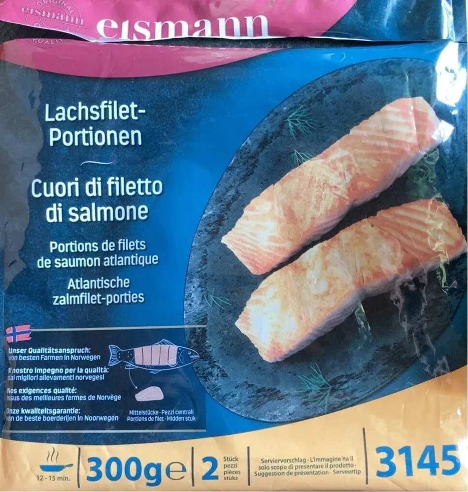 Lachsfilet-Portionen