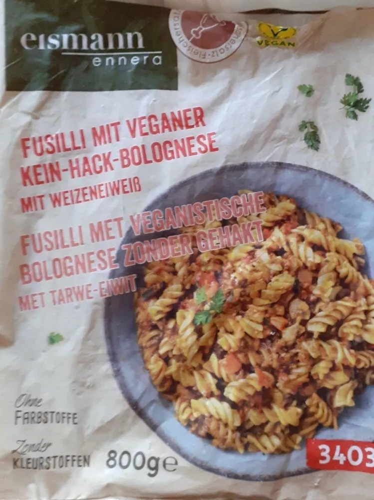 Fusilli mit Veganer Kein Hack Bolognese