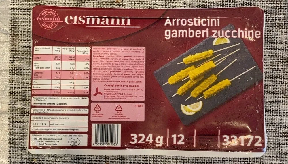 arrosticini gamberi zucchine