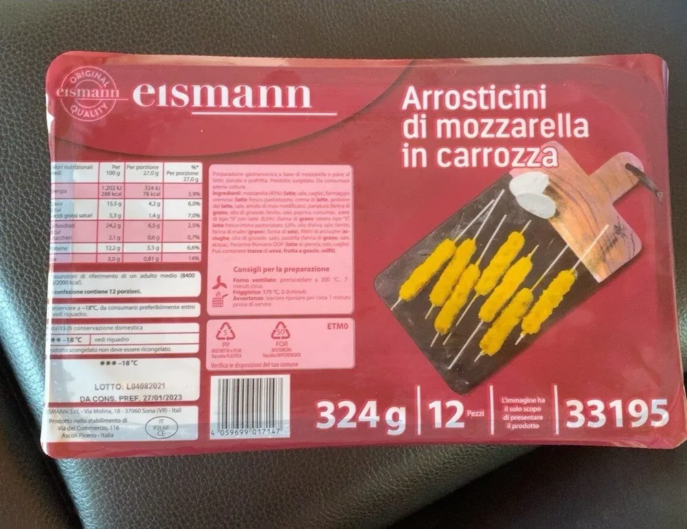 Arrosticini di mozzarella in carrozza