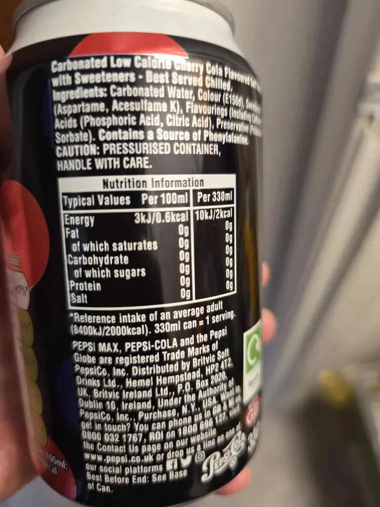 pepsi max cherry