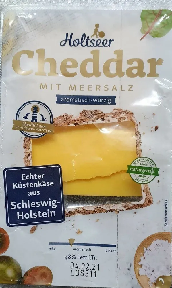 Cheddar mit Meersalz