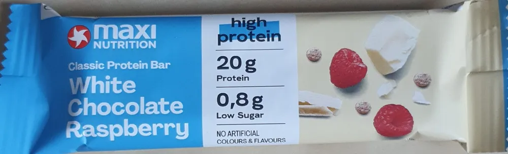 Classic Protein Bar White Choc-Rasp., Maxi Nutrition