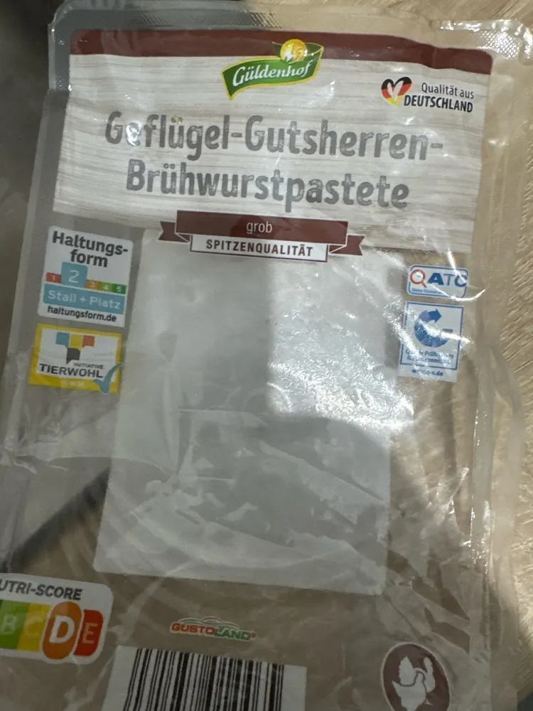 Geflügel-Gutsherren-Brühwurstpastete
