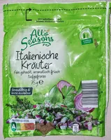 ALDI ALL SEASONS Kräuter im Beutel Italienische Kräuter, 75 g Aus der Tiefkühlung 0.95 Beutel 1kg 12.67€/9.50€/6.33€ 2024 0,95€ 1kg 12,67€