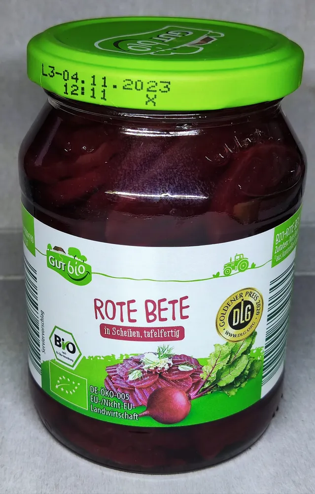 Rotebete in Scheiben süß-sauer eingelegt