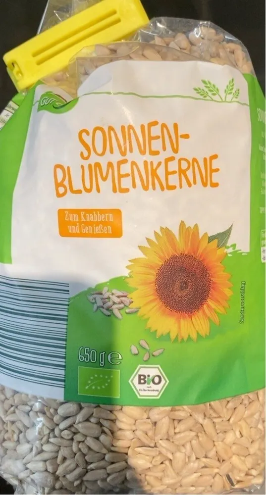 Glas mittel ALDI GUT BIO-Kerne Sonnenblumenkerne, 650g 1.75€ 1kg 2.69€