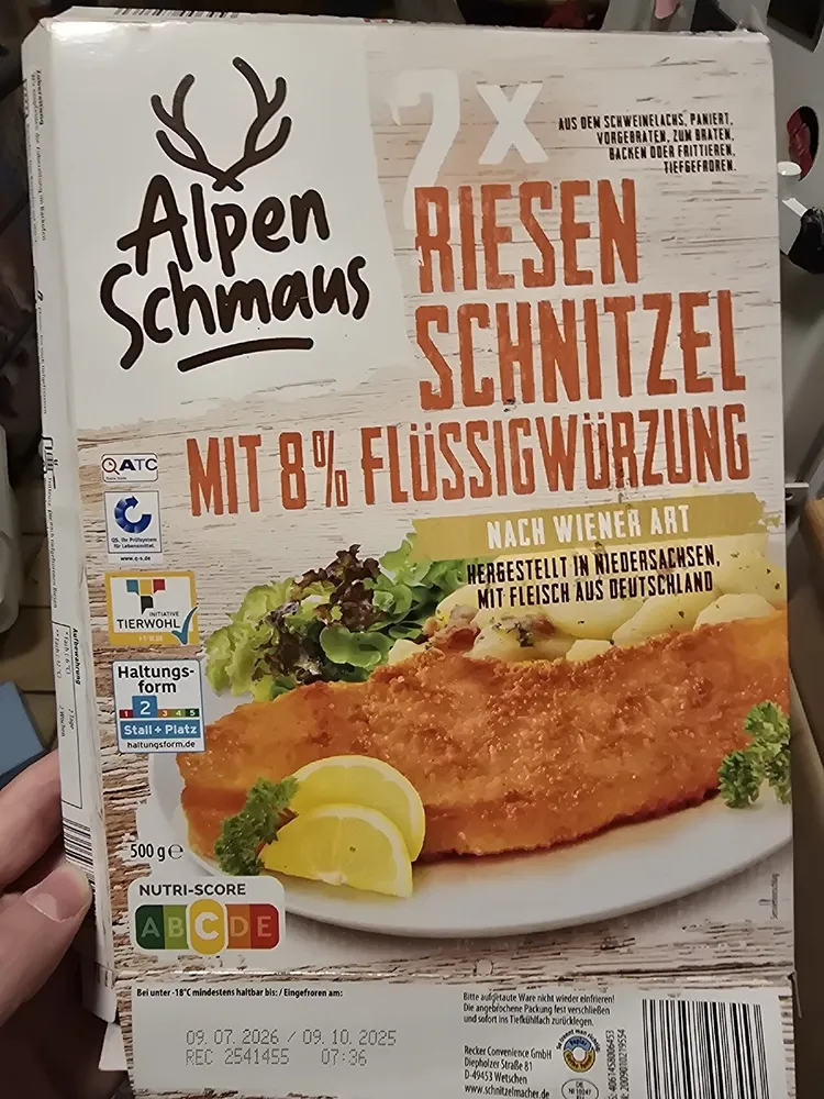 Alpenschmaus Riesen Schnitzel