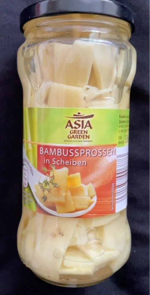 Bambussprossen in Scheiben