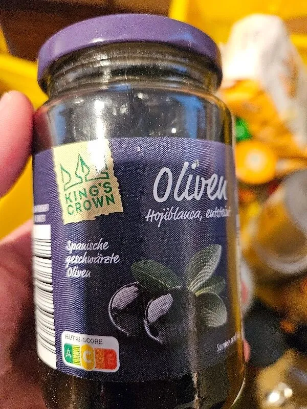 Geschwärzte Oliven, entsteint