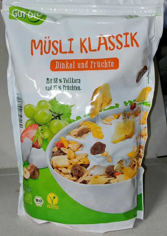 Bio-Müsli Klassik - Dinkel und Früchte