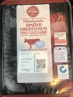 ALDI MEINE METZGEREI Fettreduziertes Rinderhackfleisch Frisch nur 5 % Fett; vielseitig verwendbar Aus der Kühlung 4.79€ 400-g-Packung 1kg 11.98€