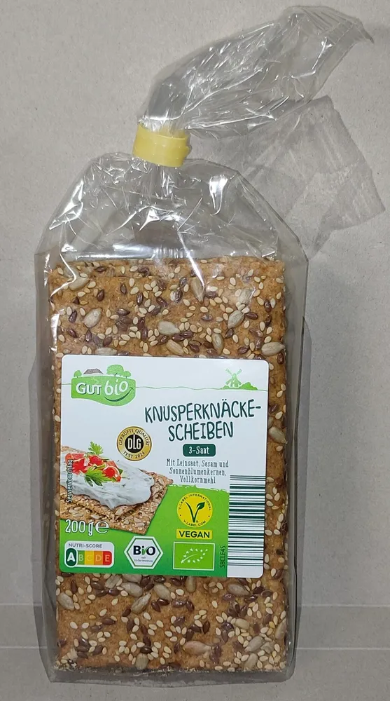 Bio-Knusperknäcke-Scheiben - 3-Saat