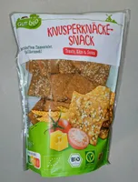 Bio-Knusperknäcke-Snack - Tomate, Käse & Sesam