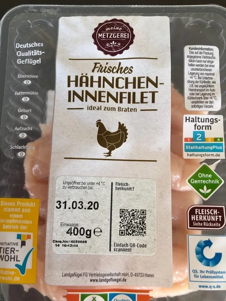 Frische Hähnchen-Innenfilets