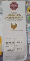 TK-Eigen Huhn Hähnchen-Unterkeulen XXL 1kg 3.99€ 1kg