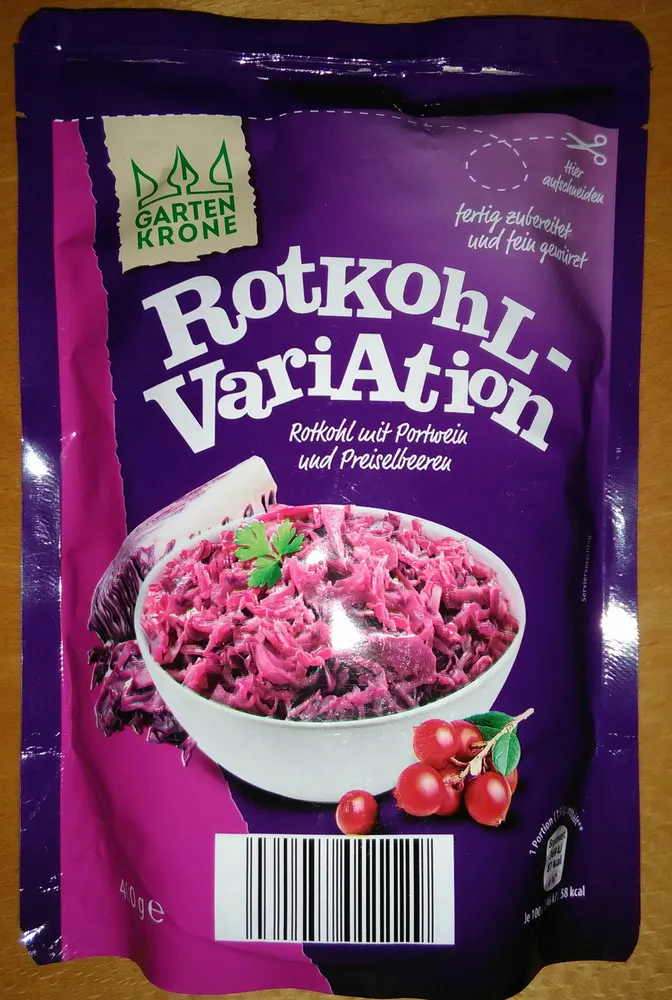 Rotkohl-Variation Rotkohl mit Portwein und Preiselbeeren