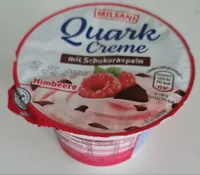 Quarkcreme mit Schokoraspeln Himbeere