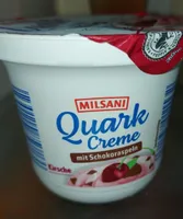 Quark Creme Kirsche mit Schokoraspeln