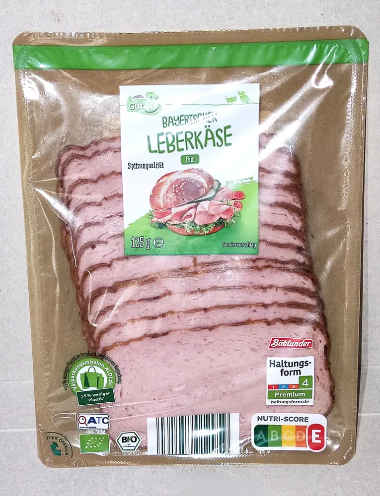 Bayerischer Bio-Leberkäse, fein