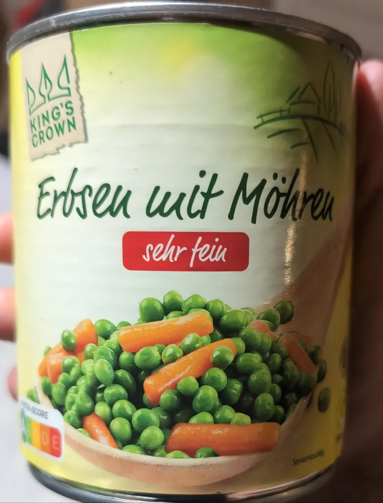 Erbsen mit Möhren, extra fein