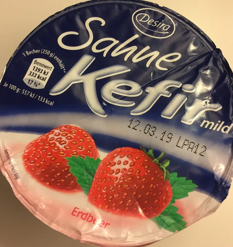 Sahne-Kefir mild Erdbeer