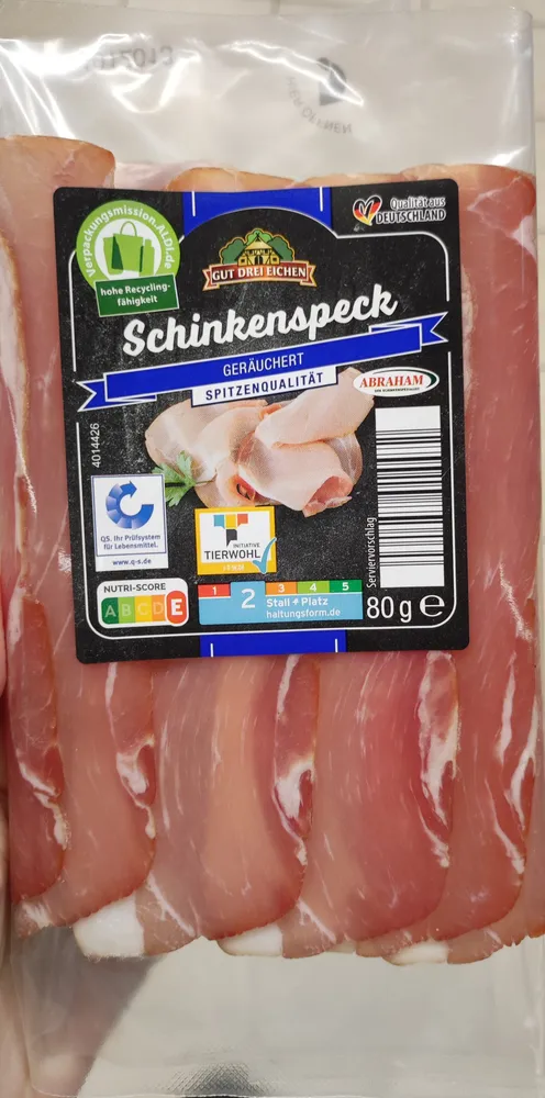 Schinkenspeck, geräuchert
