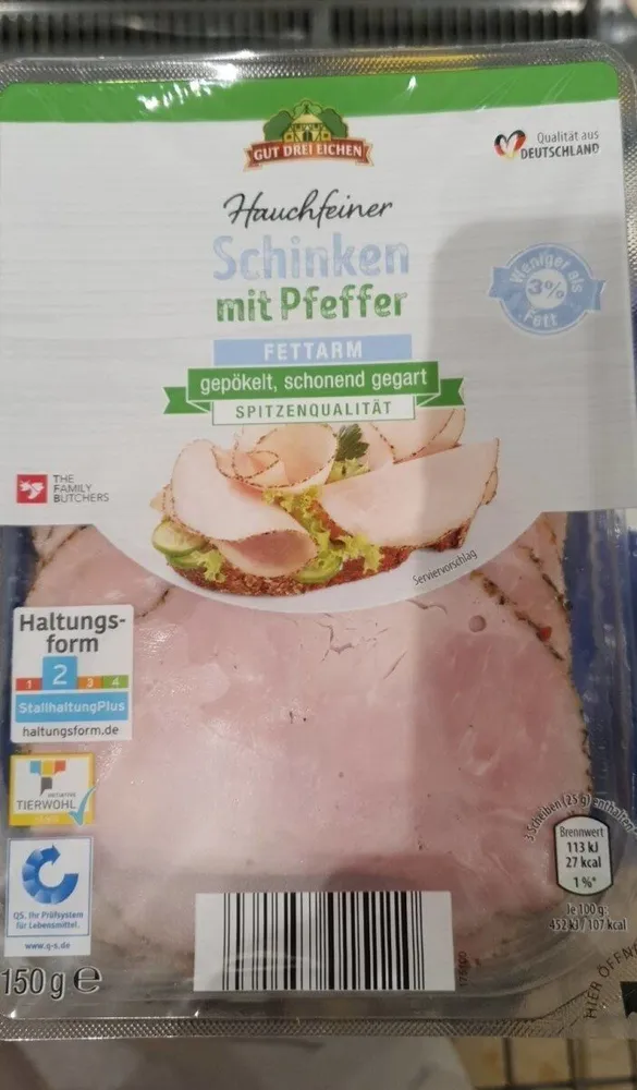 Hauchfeiner Schinken mit Pfeffer