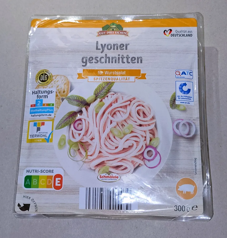 Lyoner geschnitten