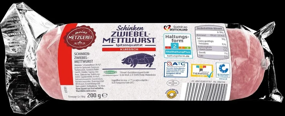 Schinken-Zwiebel-Mettwurst