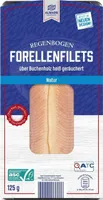 Regenbogenforellenfilets über Eichenholzrauch heiß geräuchert