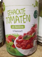 Gehackte Bio-Tomaten - Basilikum