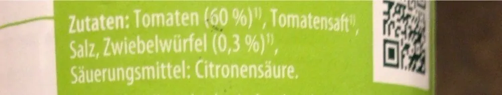 Gehackte Tomaten mit Zwiebeln