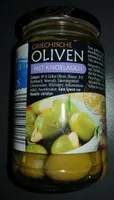 Griechische Oliven mit Knoblauch