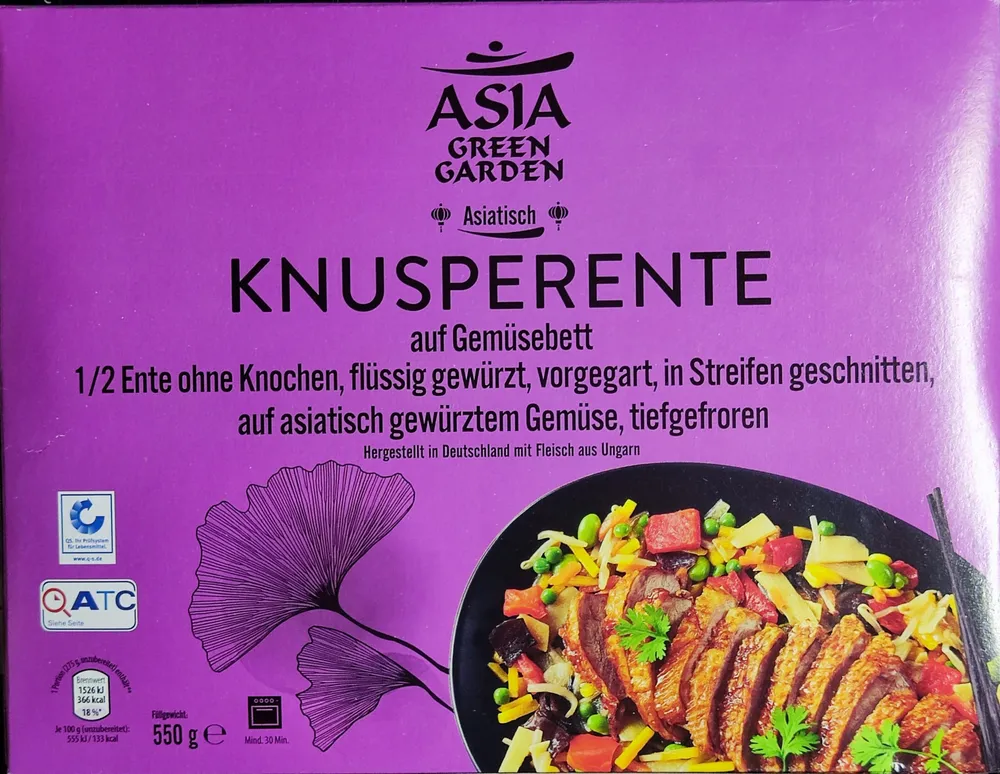 Knusperente auf Gemüsebett