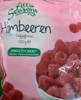 ALDI BIO ALL SEASONS Himbeeren Ganze Himbeeren in natürlicher Größe 4.99€ 500-g-Packung 1kg 9.98€