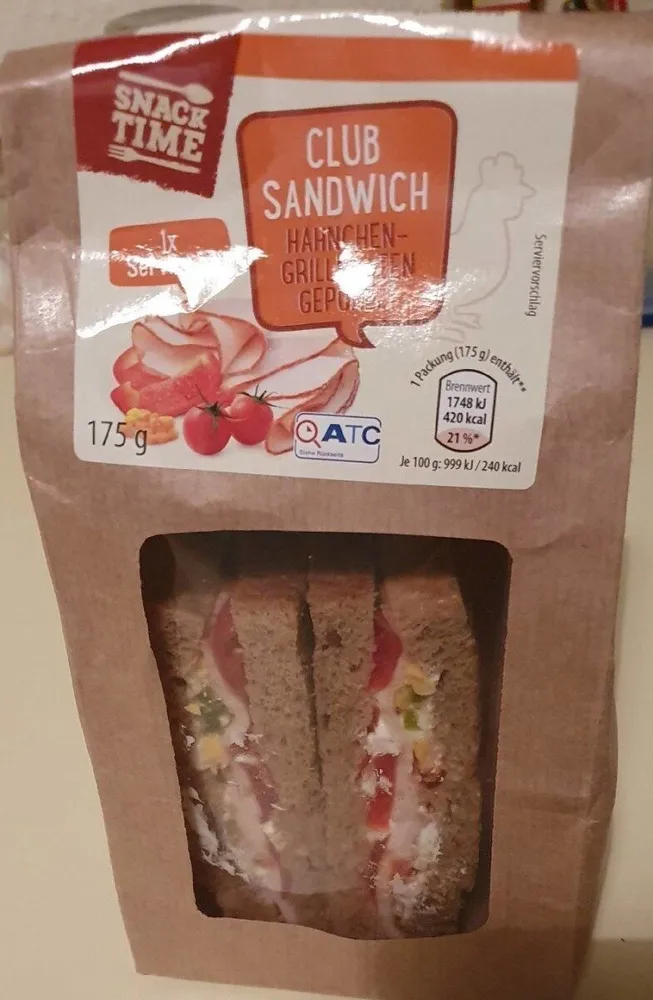 Club Sandwich Hähnchen-Grillbraten gepökelt