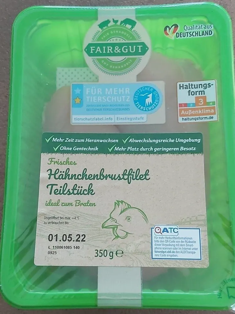 Frisches Hähnchenbrustfilet Teilstück