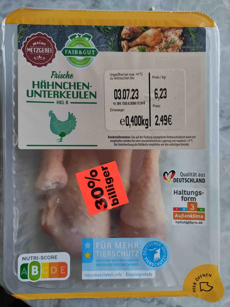 Hänchen-unterkeulen