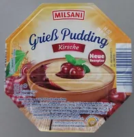 Grieß Pudding Kirsche