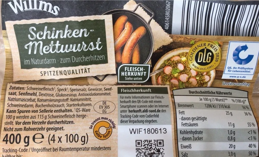 Schinken Mettwurst