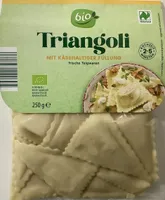 Bio-Triangoli mit käsehaltiger Füllung