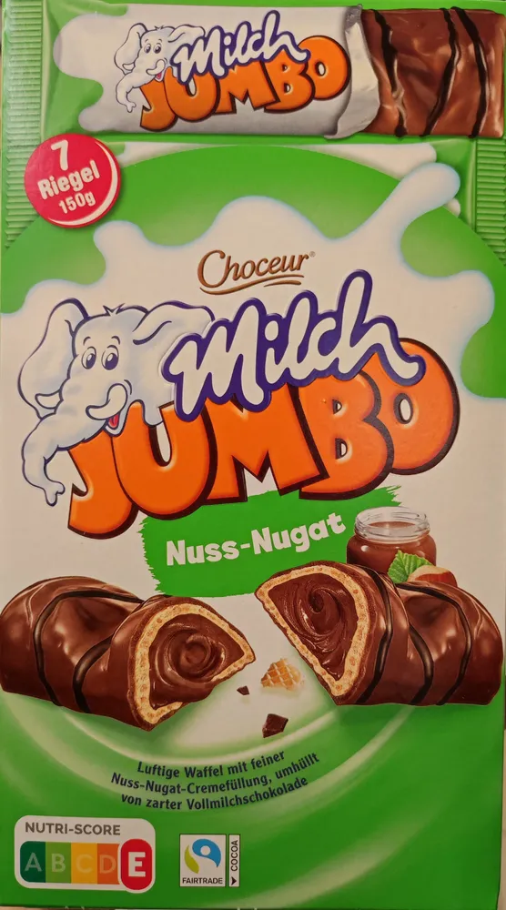 Milch-Jumbo-Riegel - Nuss-Nugat-Creme