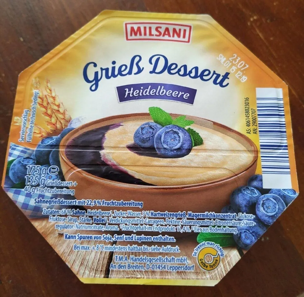 Grieß Dessert