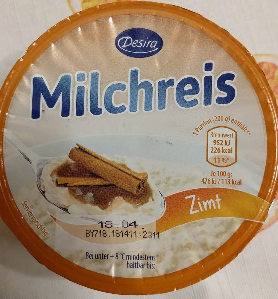Milchreis Zimt