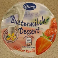 Buttermilch-Dessert Erdbeer-Vanille