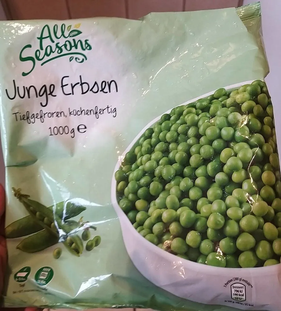 Junge Erbsen - tiefgefroren