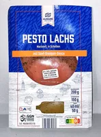 Pesto-Lachs mit Orangen-Senf-Sauce