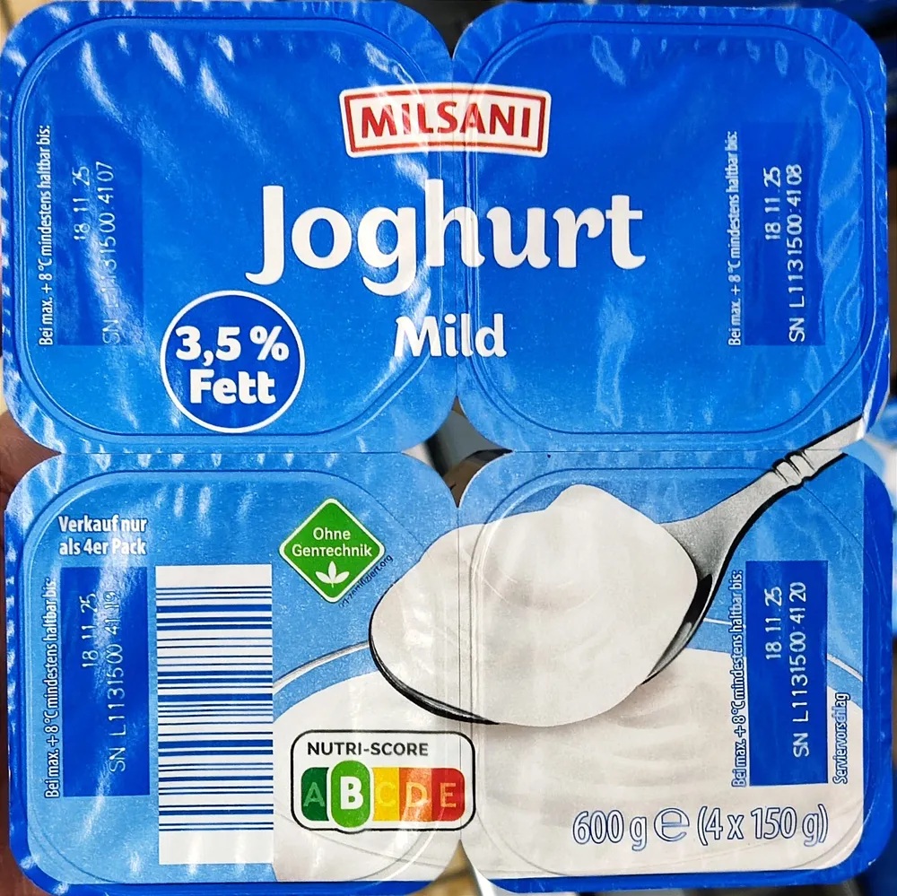 Joghurt mild 3,5 % Fett
